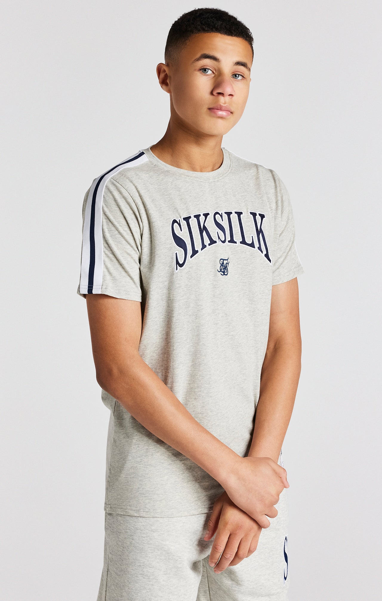 Boys Grey Marl Varsity T-Shirt