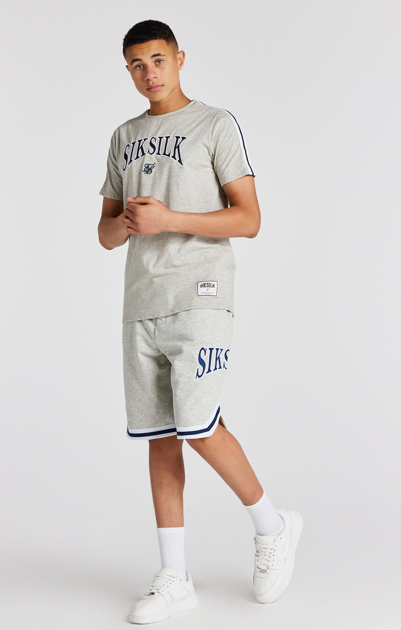 Boys Grey Marl Varsity T-Shirt (2)