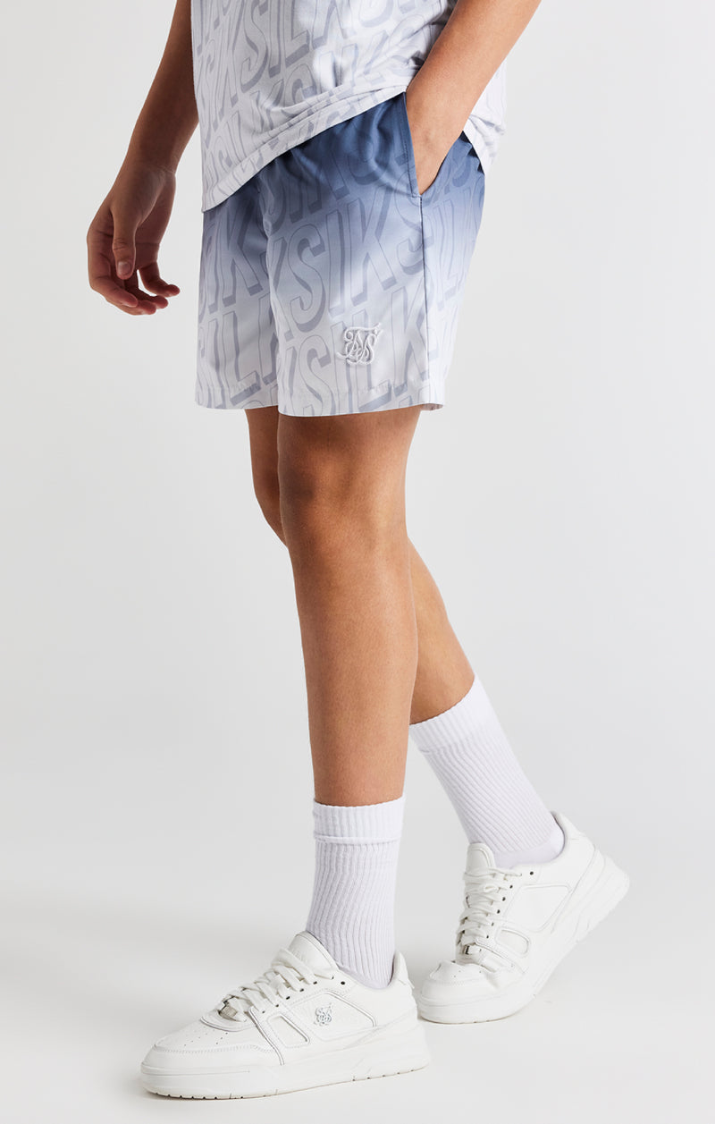 Boys Navy Branded Fade Swim Short