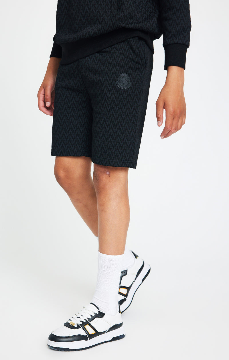 Boys Messi x SikSilk Black Print Short