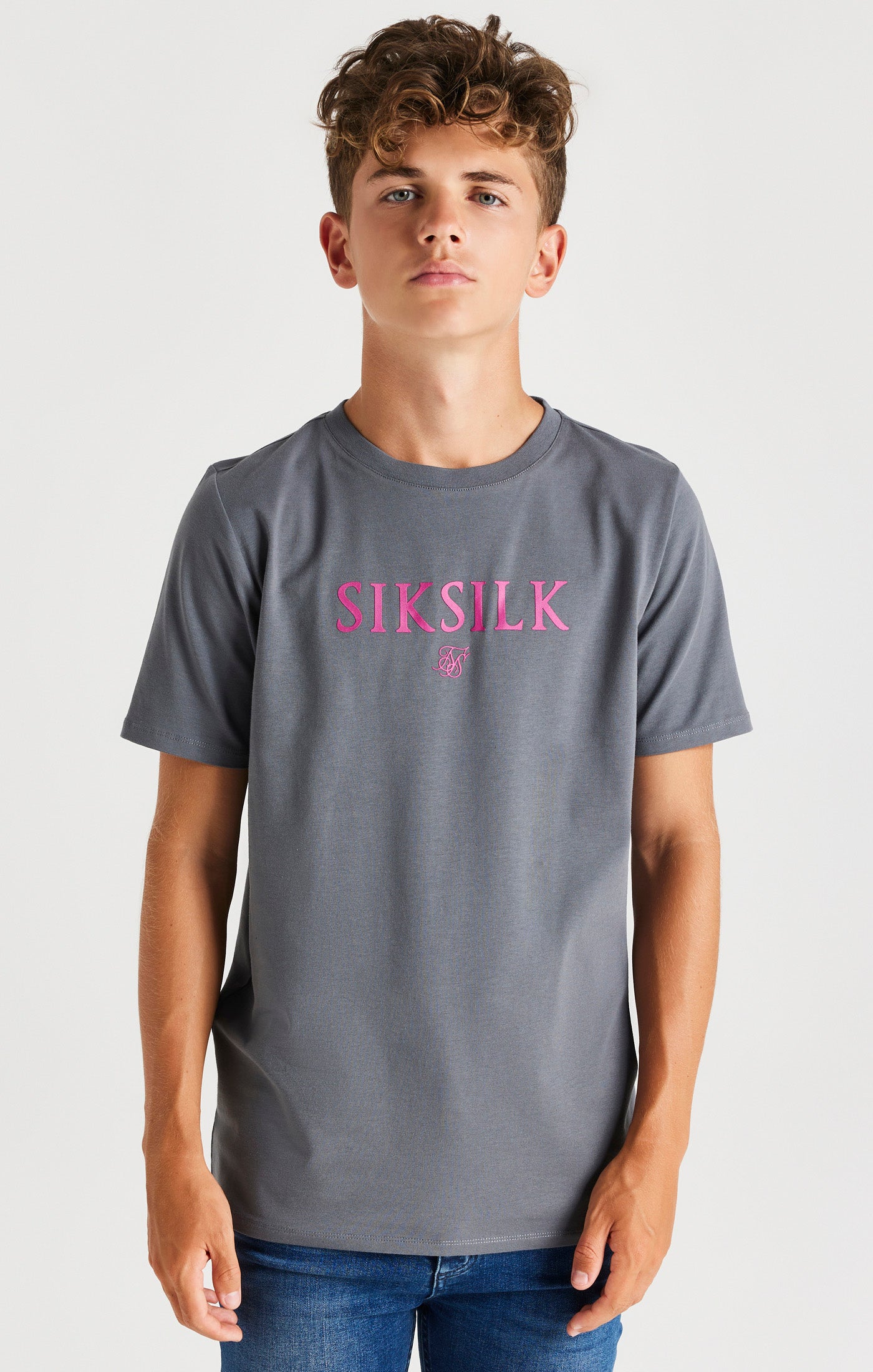 Load image into Gallery viewer, Boys Grey Branded T-Shirt