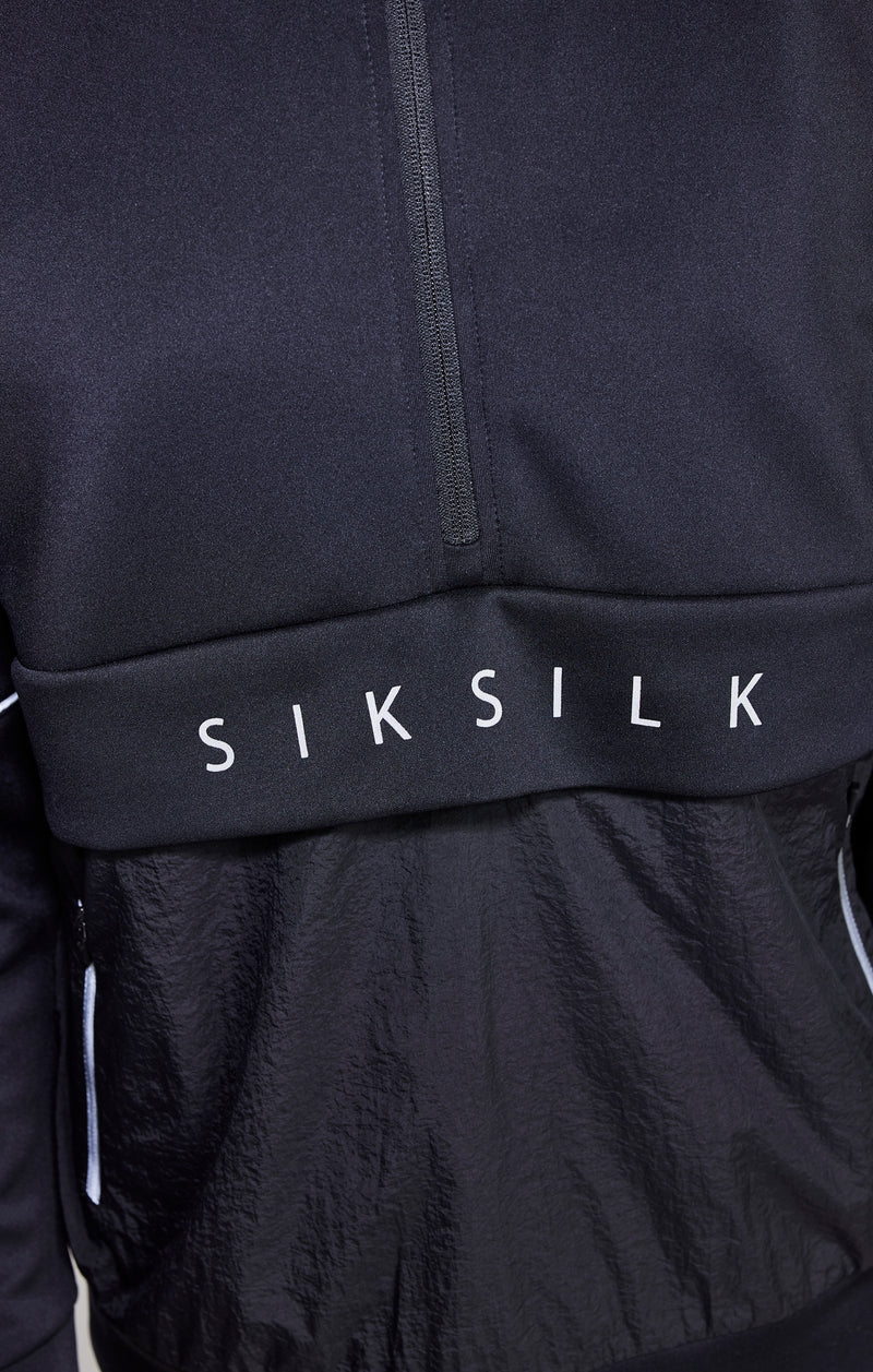 Boys Black Half Zip Hoodie (1)