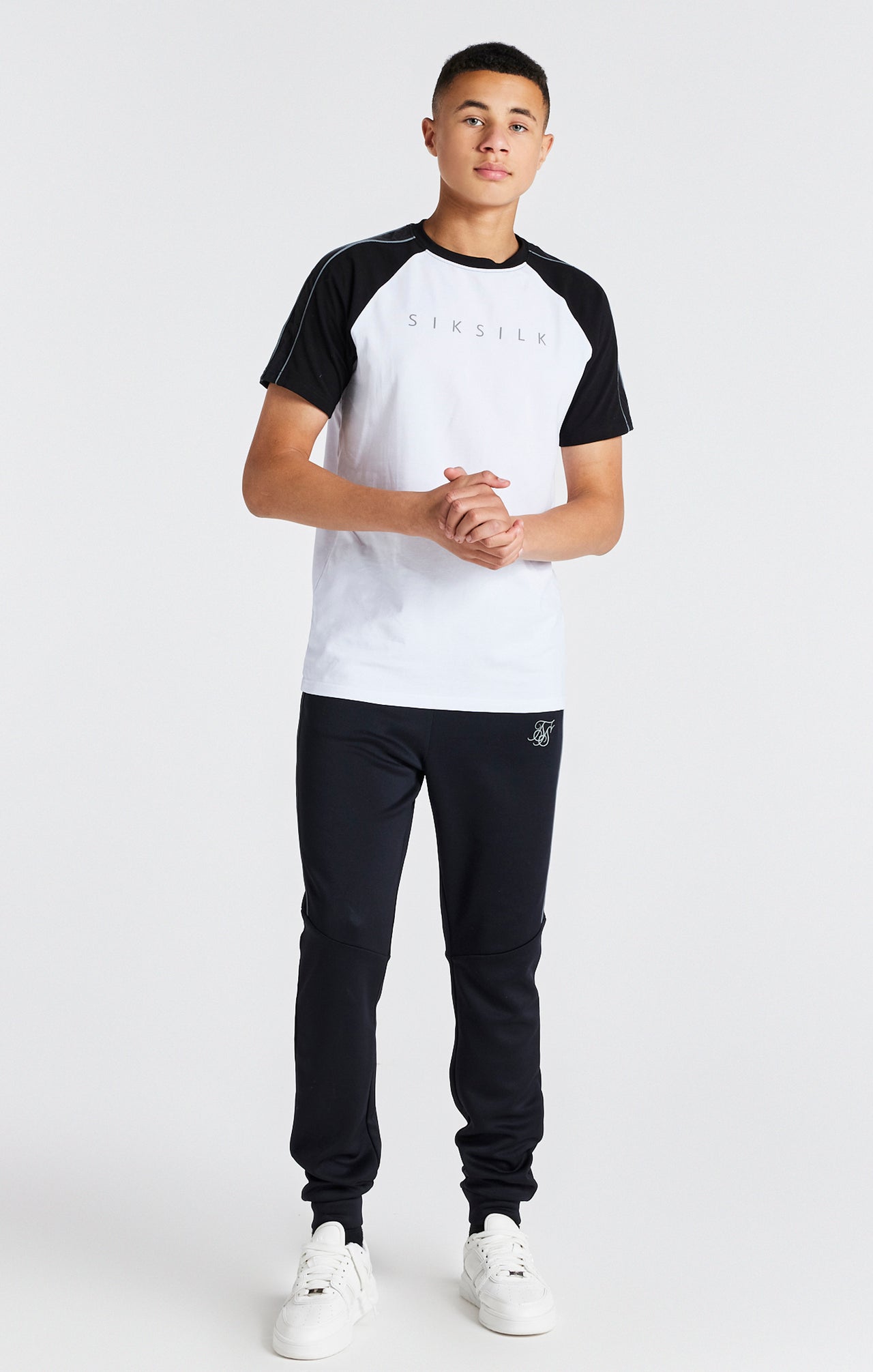 Boys White Raglan T-Shirt (2)