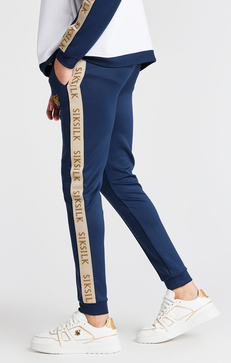 Boys Navy Retro Pleated Track Pant (1)