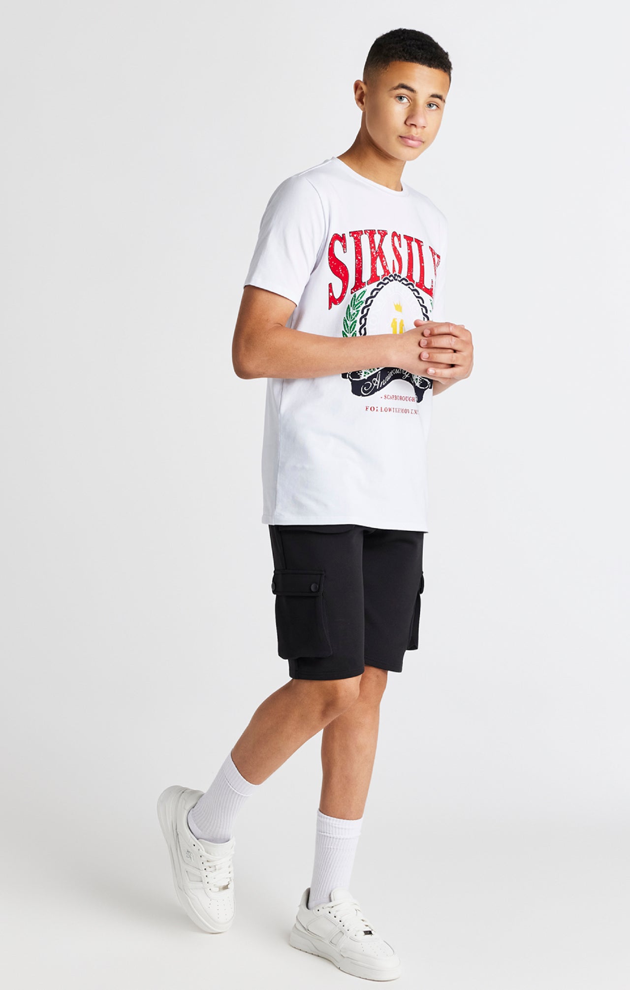 Boys Black Cargo Short (2)