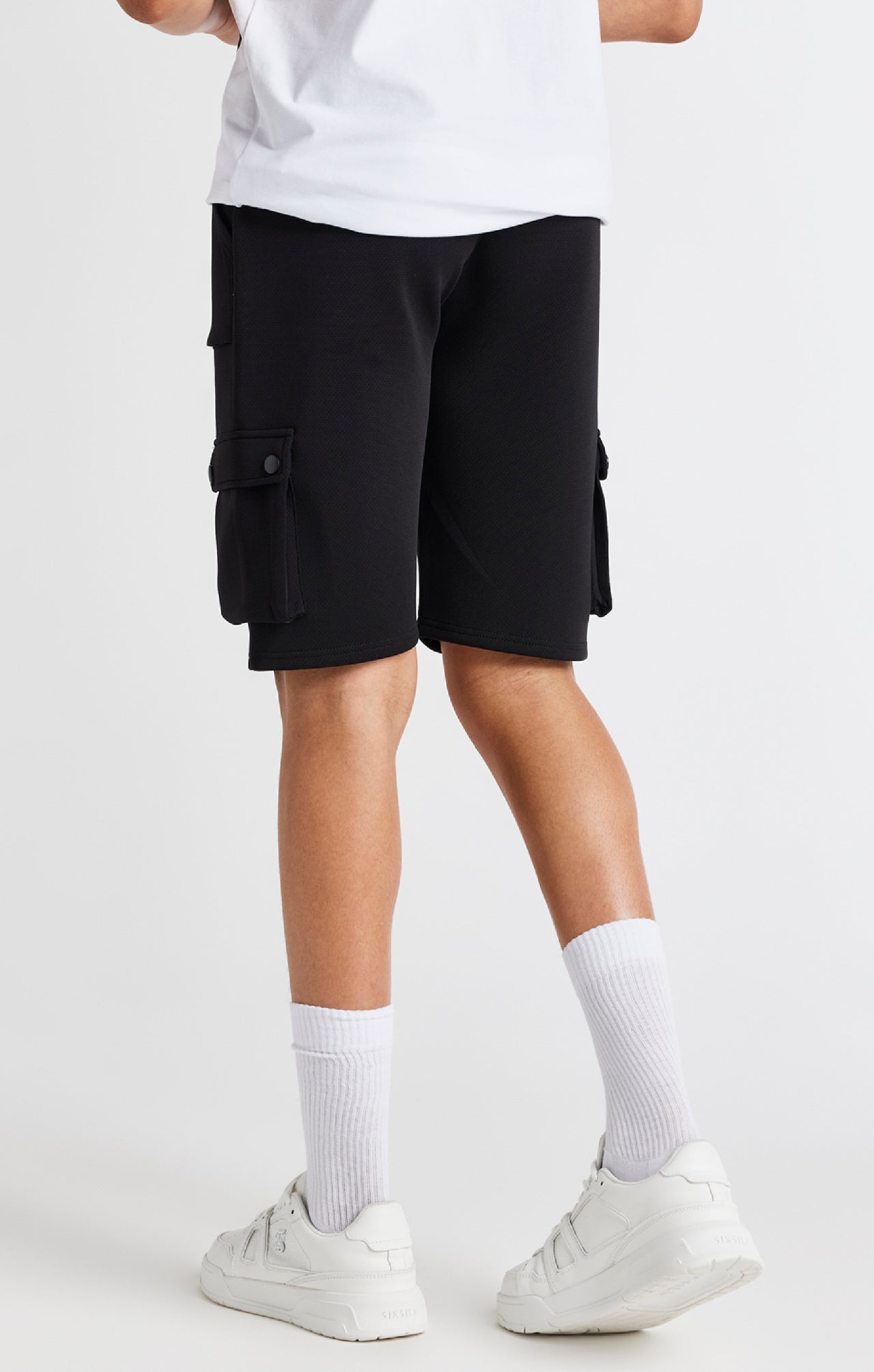 Boys Black Cargo Short (3)