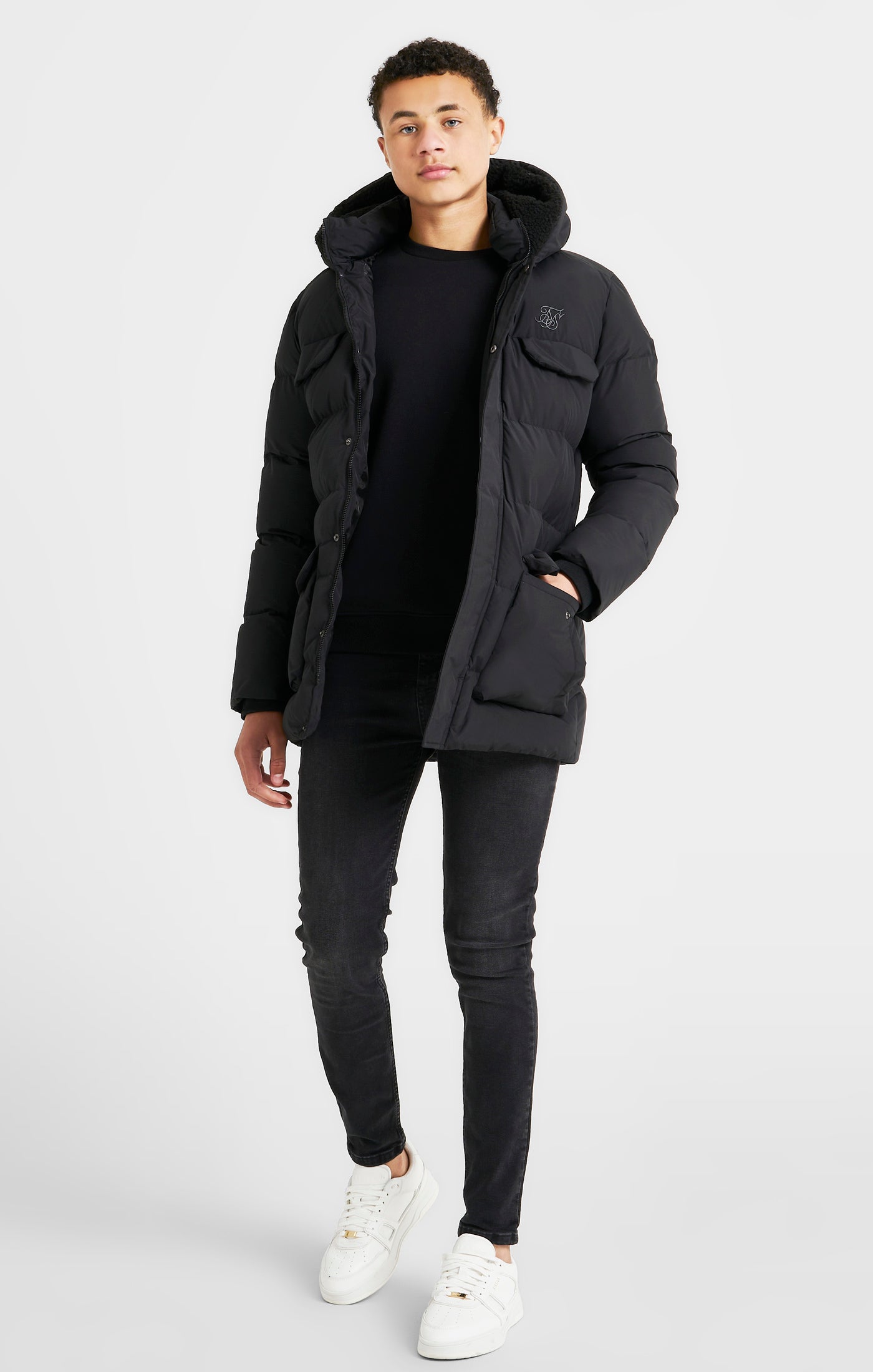 Siksilk black store parka