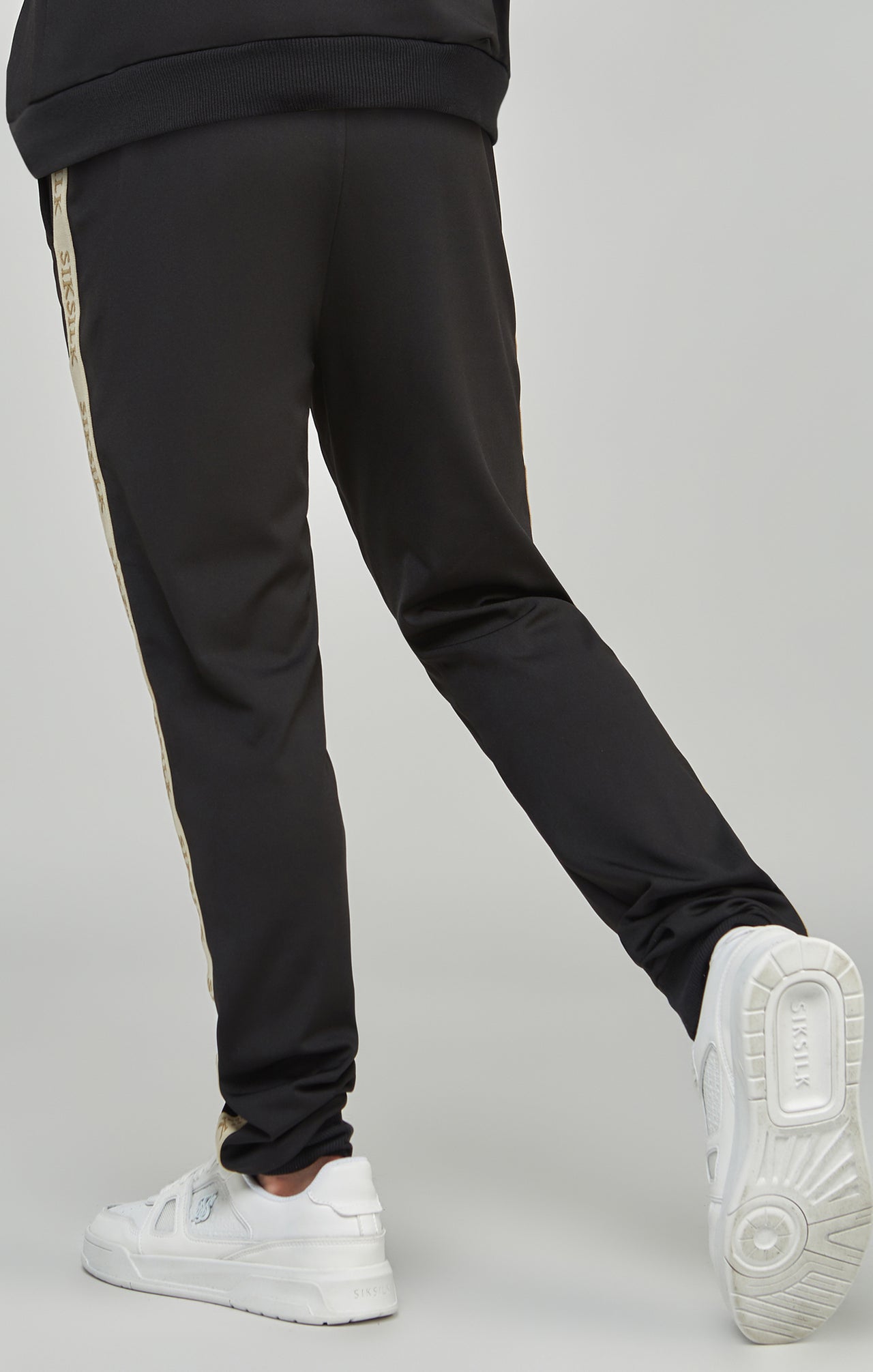 Boys Black Taped Skinny Joggers (3)