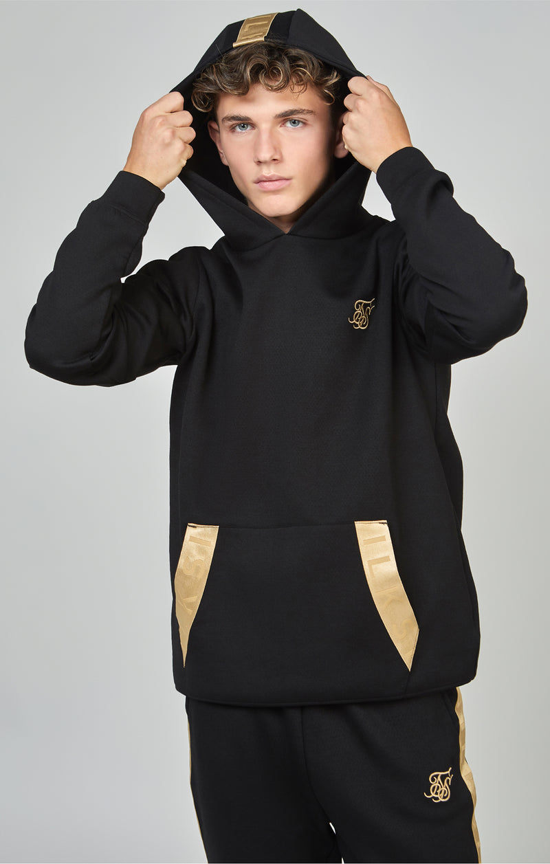 Boys Black Taped Hoodie