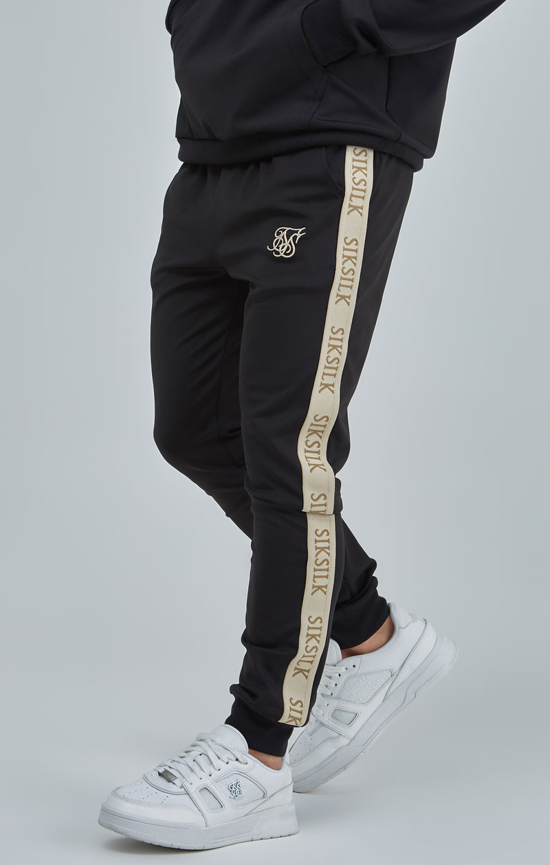 Boys Black Taped Skinny Fit Joggers