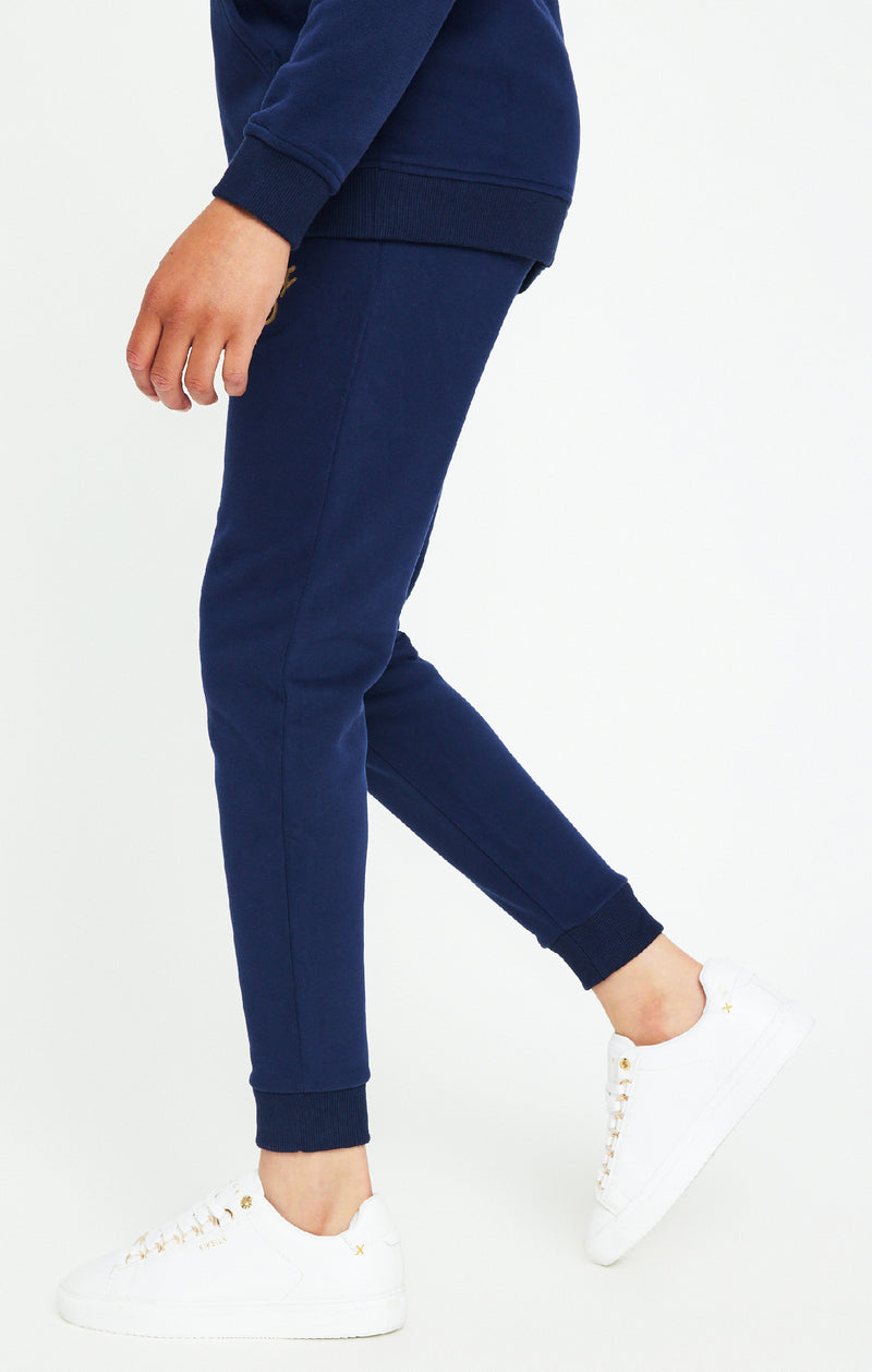Boys Messi x SikSilk Navy Fleece Pant (1)