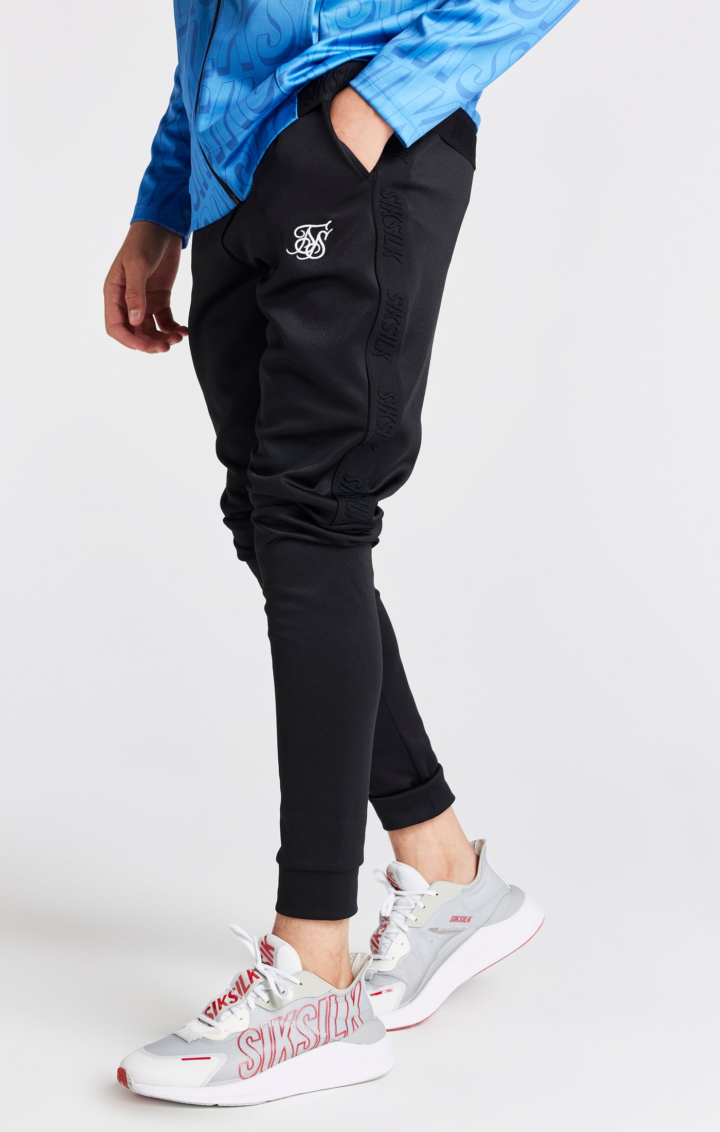 Boys Black Skinny Fit Jogger SikSilk IE