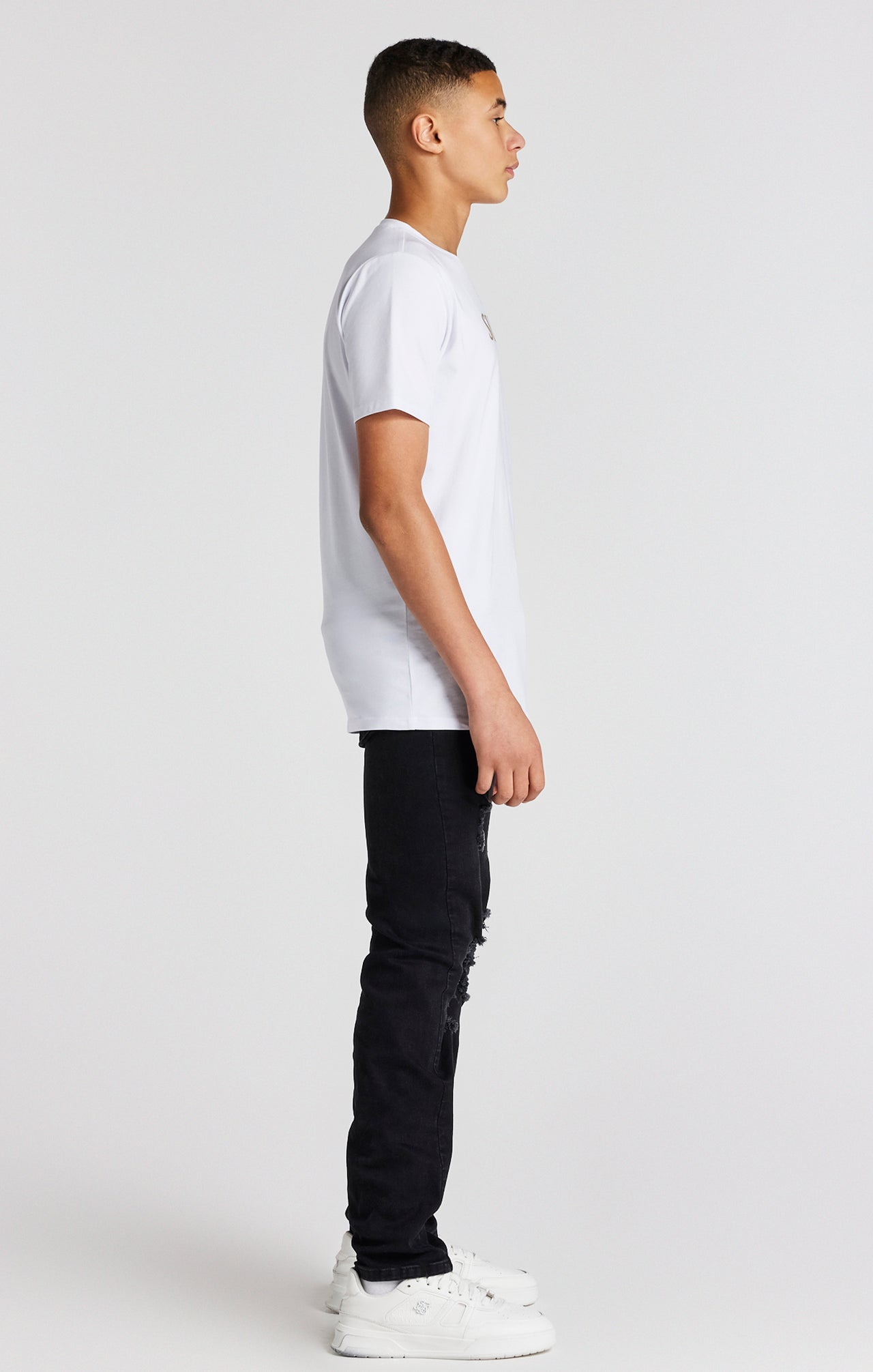 Boys White Branded T-Shirt (3)