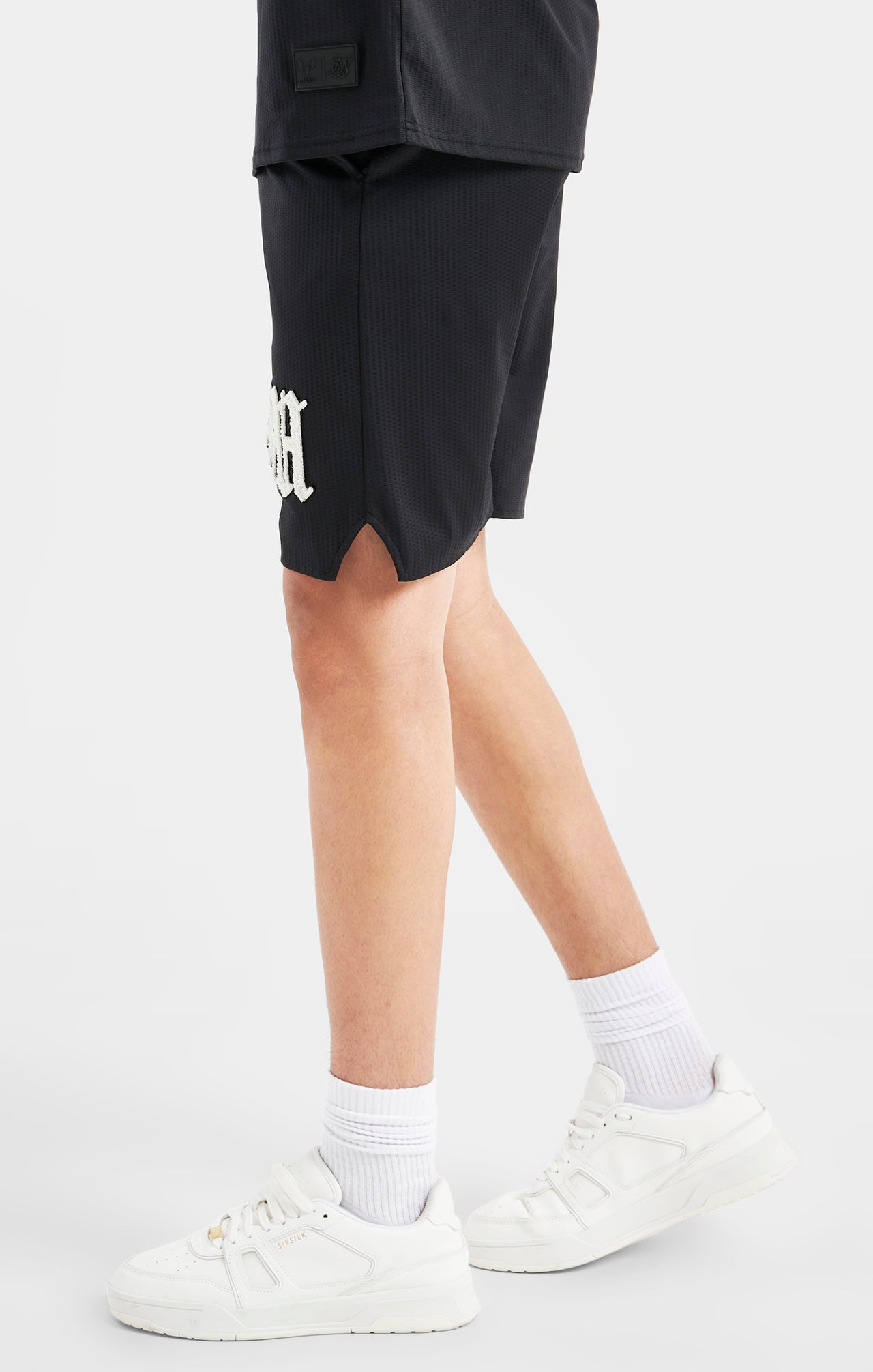 Messi x SikSilk Logo Loose Fit Shorts - Black (1)