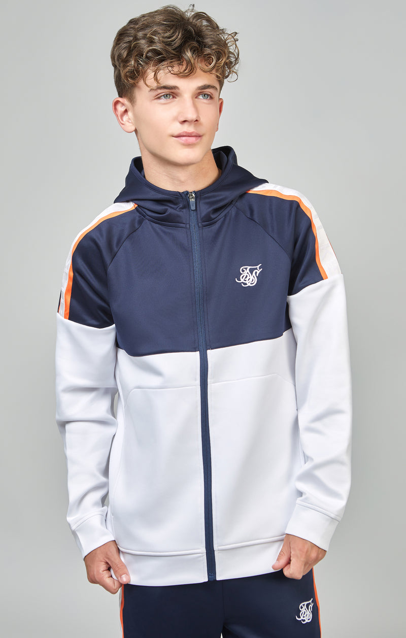 Boys Navy Cut & Sew Panel Tracksuit (1)