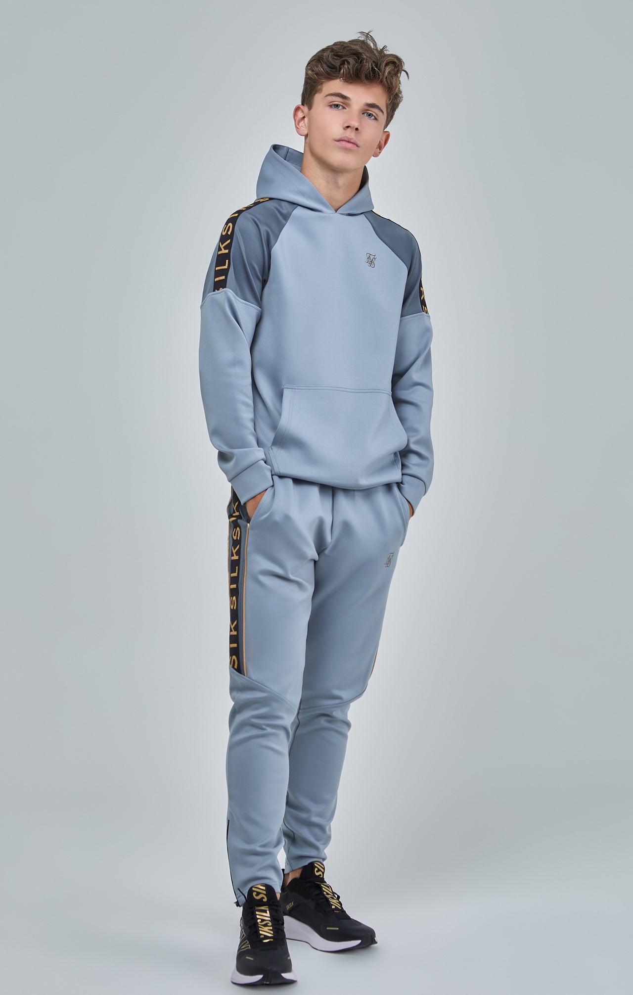 Boys Grey Taped Tracksuit (3)