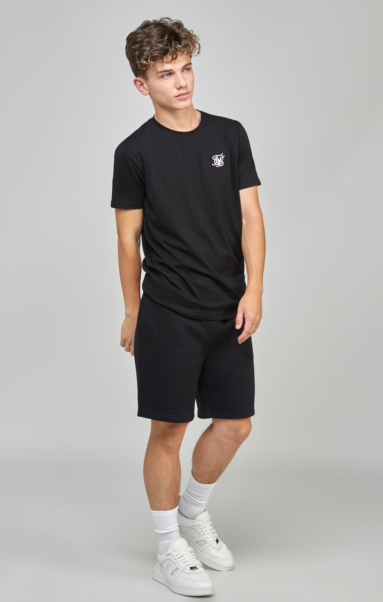 Boys Black Essentials Fleece Shorts (2)