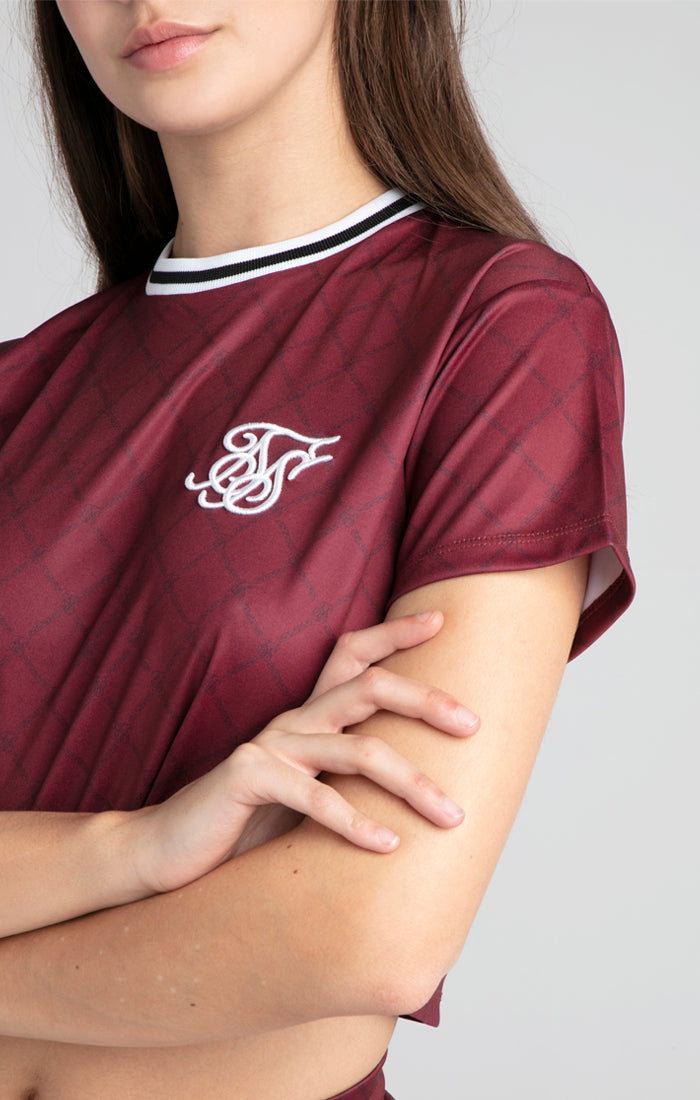 SikSilk All Over Print Crop Tee - Port (1)