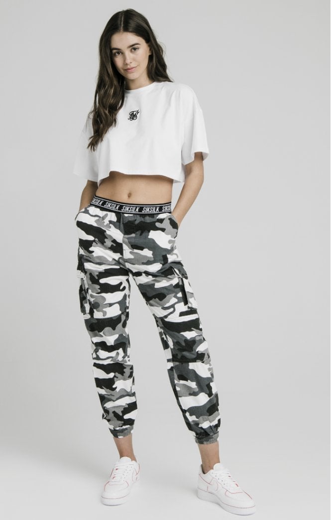 SikSilk Ripstop Camo Pants - Black Camo (1)