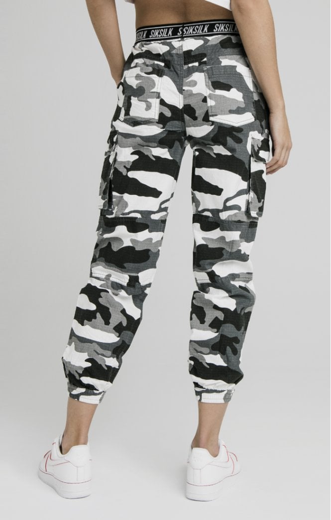 Load image into Gallery viewer, SikSilk Ripstop Camo Pants - Black Camo (2)