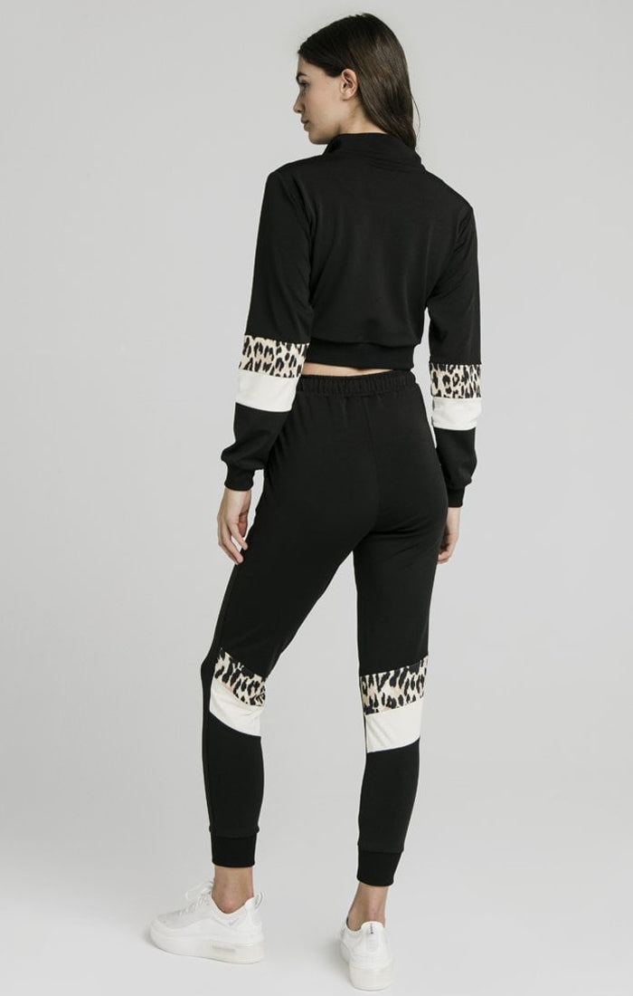 Load image into Gallery viewer, SikSilk Quarter Leopard Track Top – Black (4)