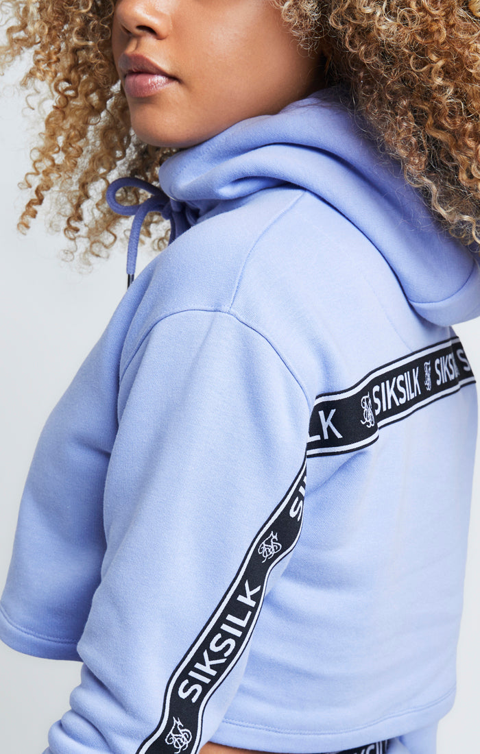 SikSilk Twisted Tape Cropped Hoodie – Violet (1)