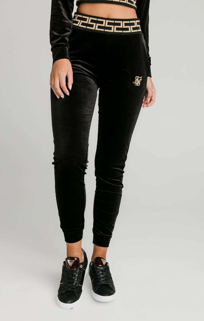 Black Velour Track Pant (1)