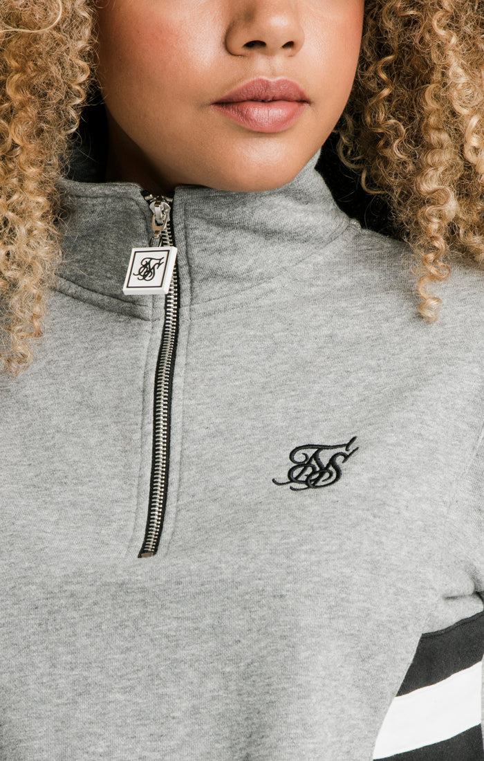 SikSilk Luxe Track Top - Grey Marl (1)