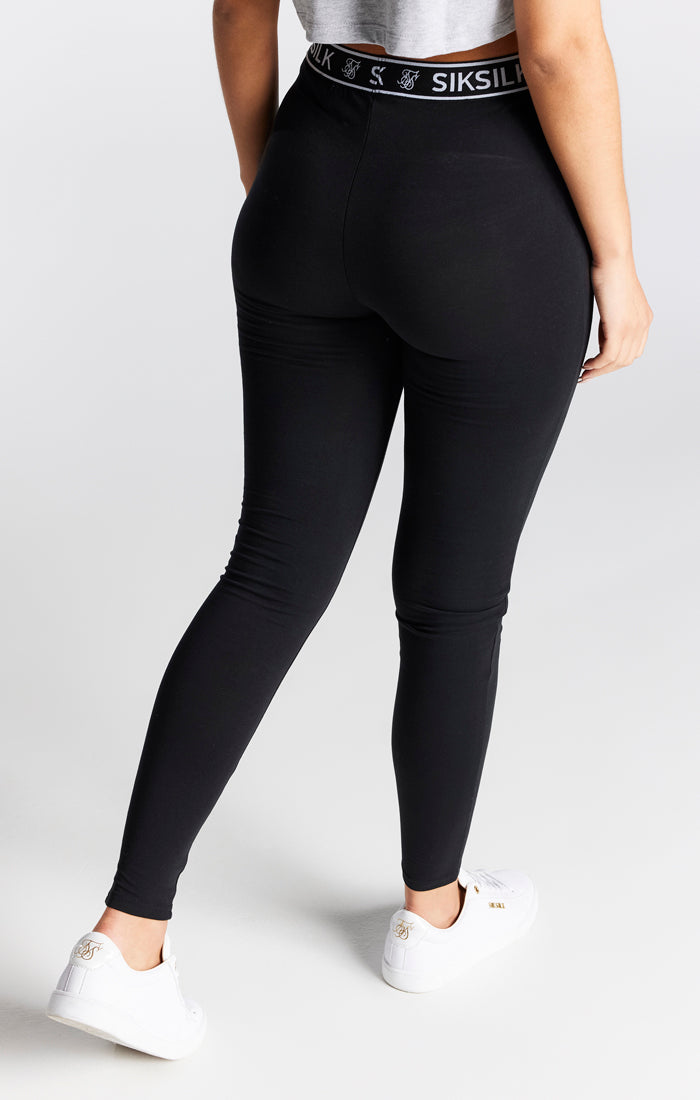 Load image into Gallery viewer, Black Essential Tape Legging (1)