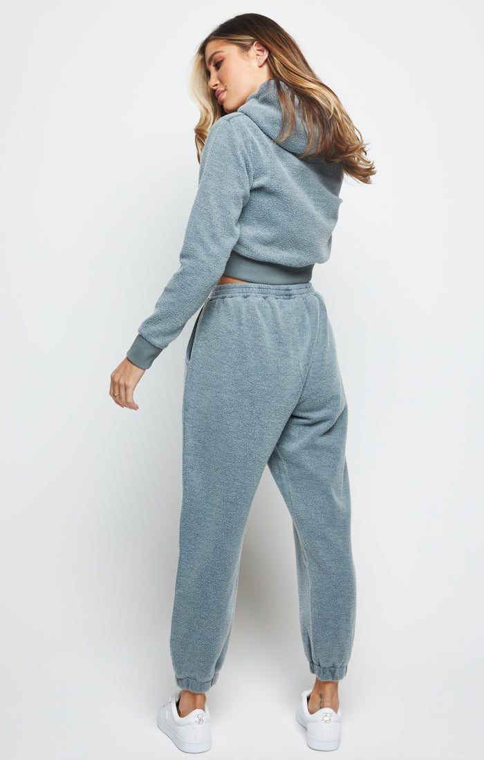 Load image into Gallery viewer, Grey Brushed Cropped Hoodie (3)