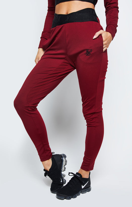 SikSilk Gym Track Pants – Red