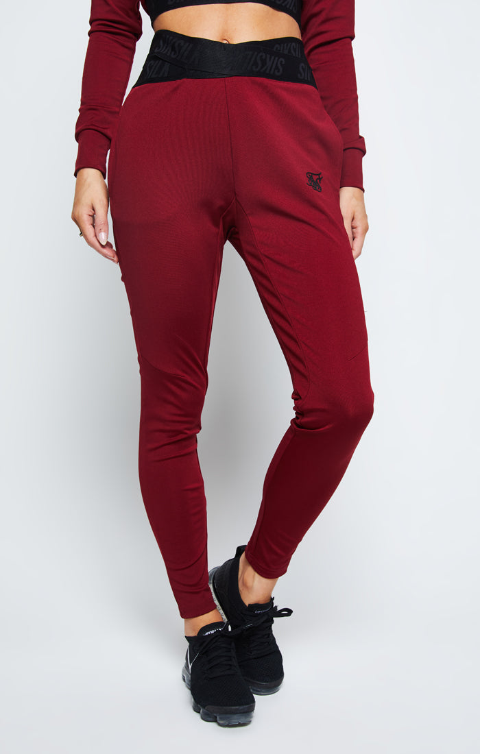 SikSilk Gym Track Pants – Red (1)