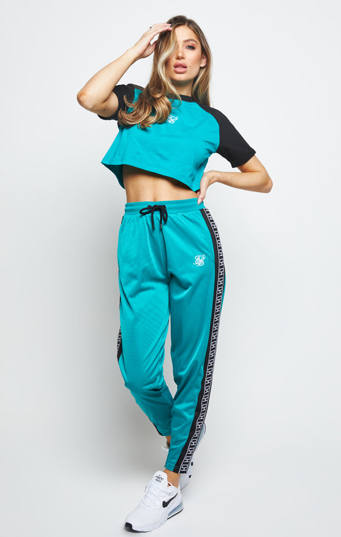 SikSilk Azure Crop Tee - Teal (2)