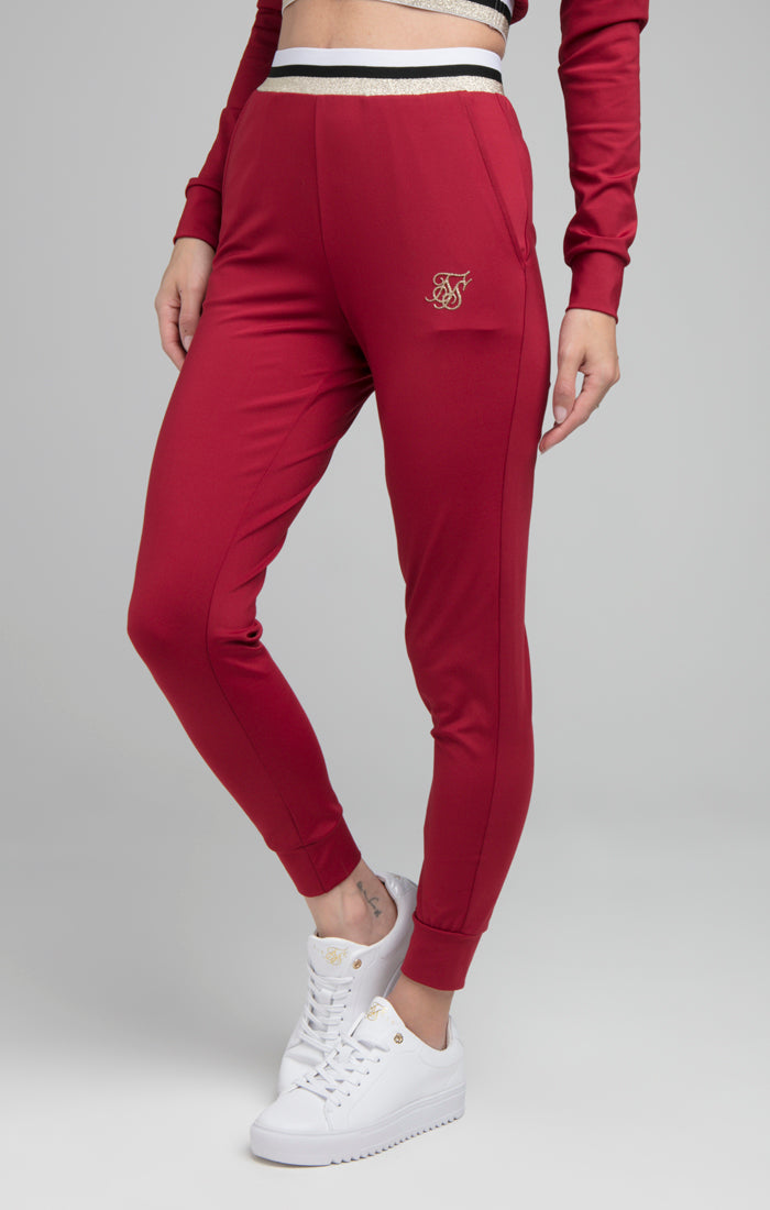 SikSilk Icon Track Pants - Burgundy