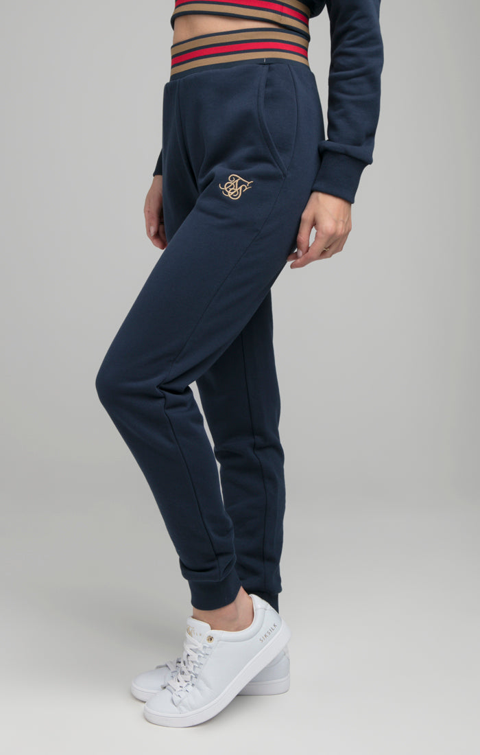 SikSilk Reign Track Pants - Navy