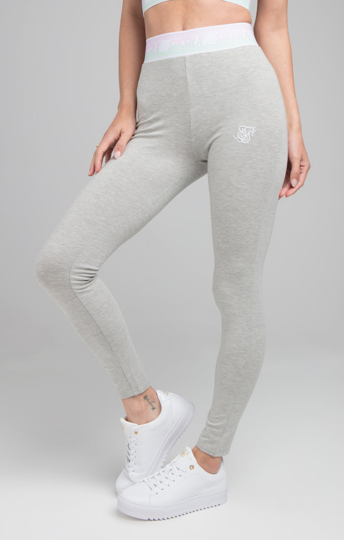 SikSilk Aurora Fade Leggings - Grey Marl