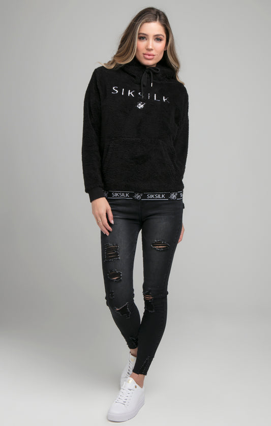 SikSilk Tape Sherpa Overhead Hoodie - Black