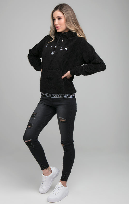 SikSilk Tape Sherpa Overhead Hoodie - Black