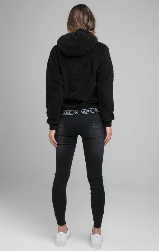SikSilk Tape Sherpa Overhead Hoodie - Black