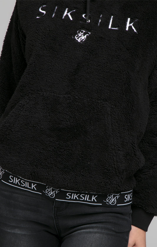 SikSilk Tape Sherpa Overhead Hoodie - Black