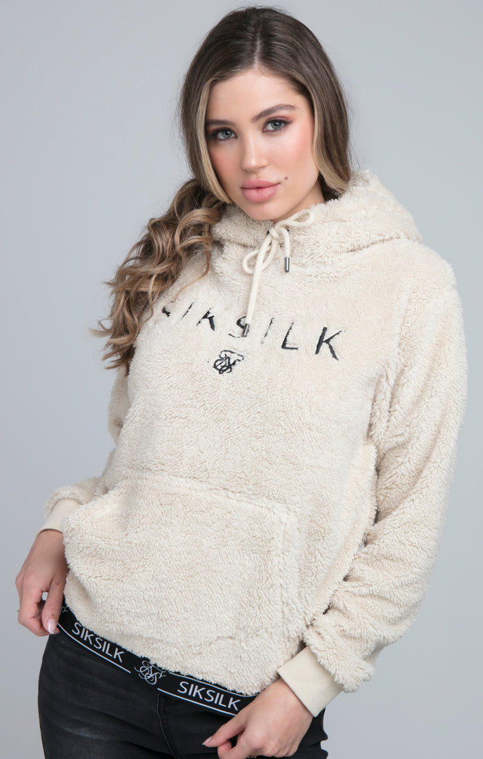 SikSilk Tape Sherpa Overhead Hoodie - Stone (1)