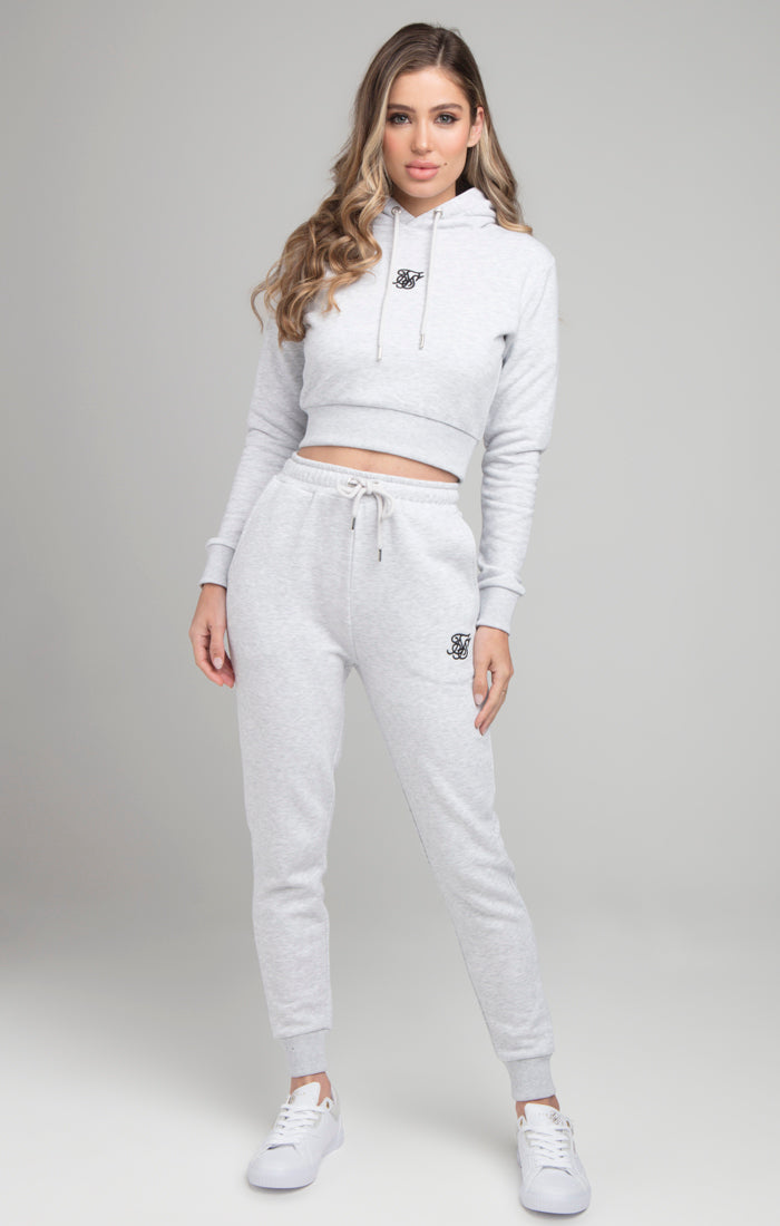 SikSilk Core Track Top - Ice Grey Marl (1)