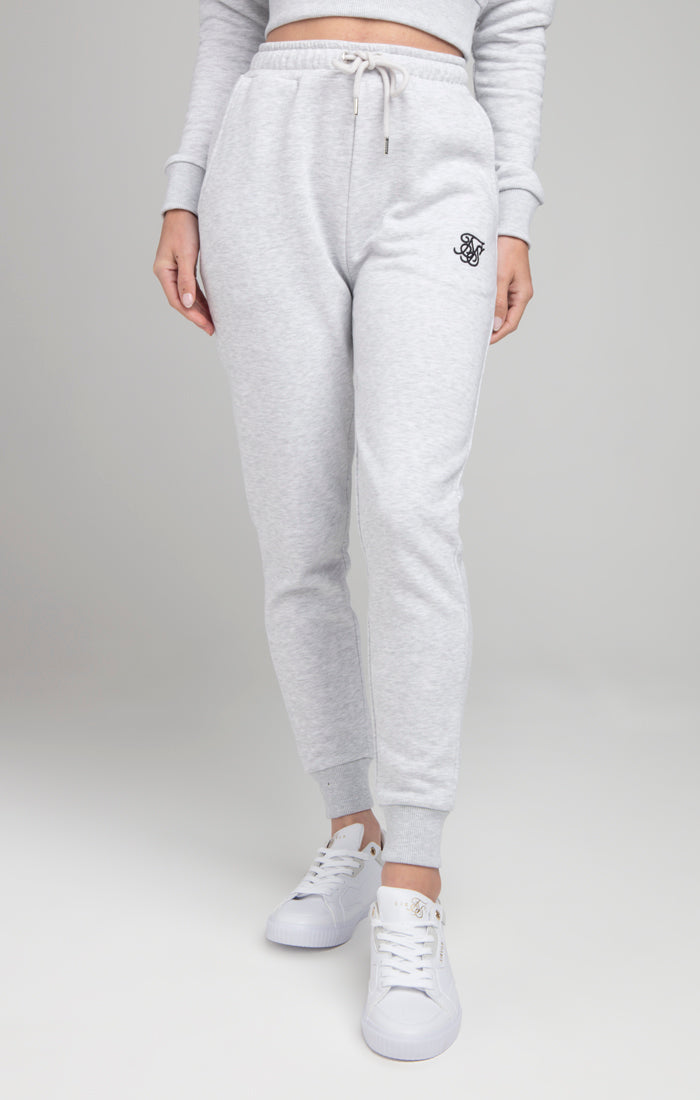 SikSilk Core Track Pants - Ice Grey Marl