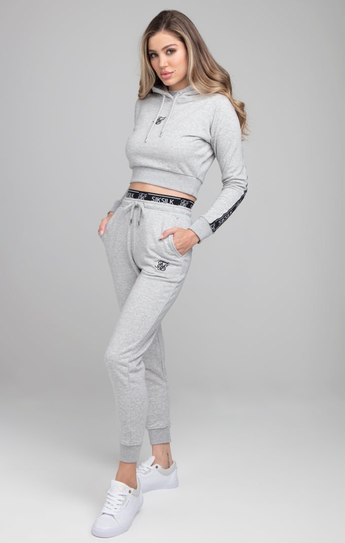 SikSilk Arc Tech Track Top - Grey Marl (3)