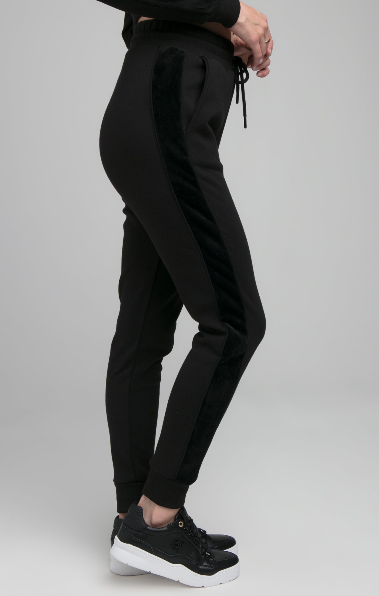 SikSilk Opulent Track Pants - Black (1)