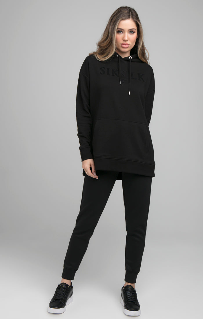 Black Longline Hoodie (1)