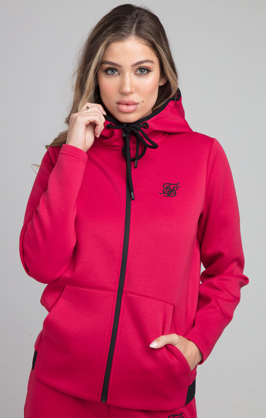 SikSilk Exhibit Athlete Track Jacket - Pink