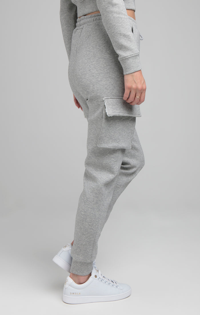SikSilk Cargo Joggers - Grey Marl (1)