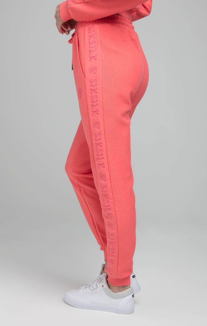 SikSilk Loopback Embroidered Joggers - Pink (2)