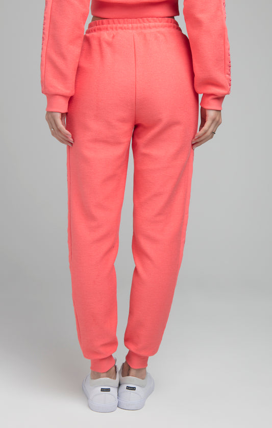 SikSilk Loopback Embroidered Joggers - Pink